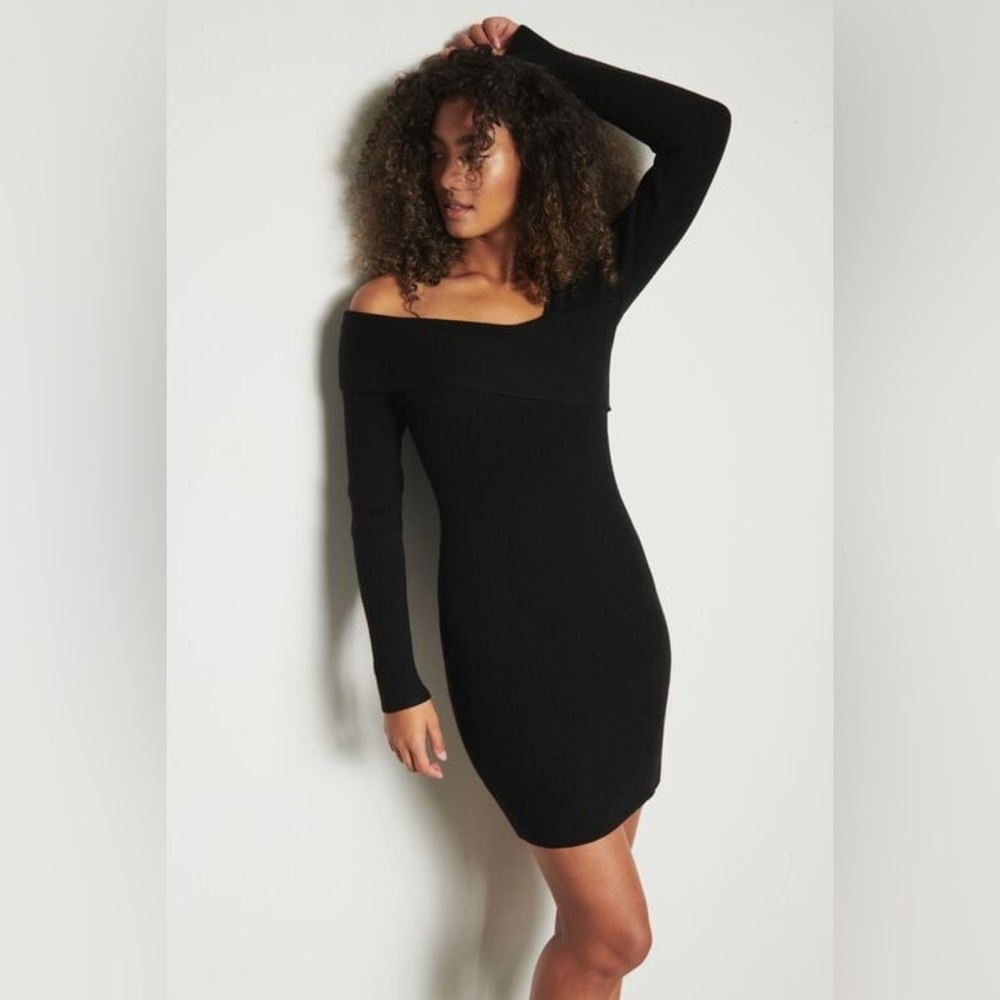 Dynamite Off Shoulder Knit Bodycon Dress